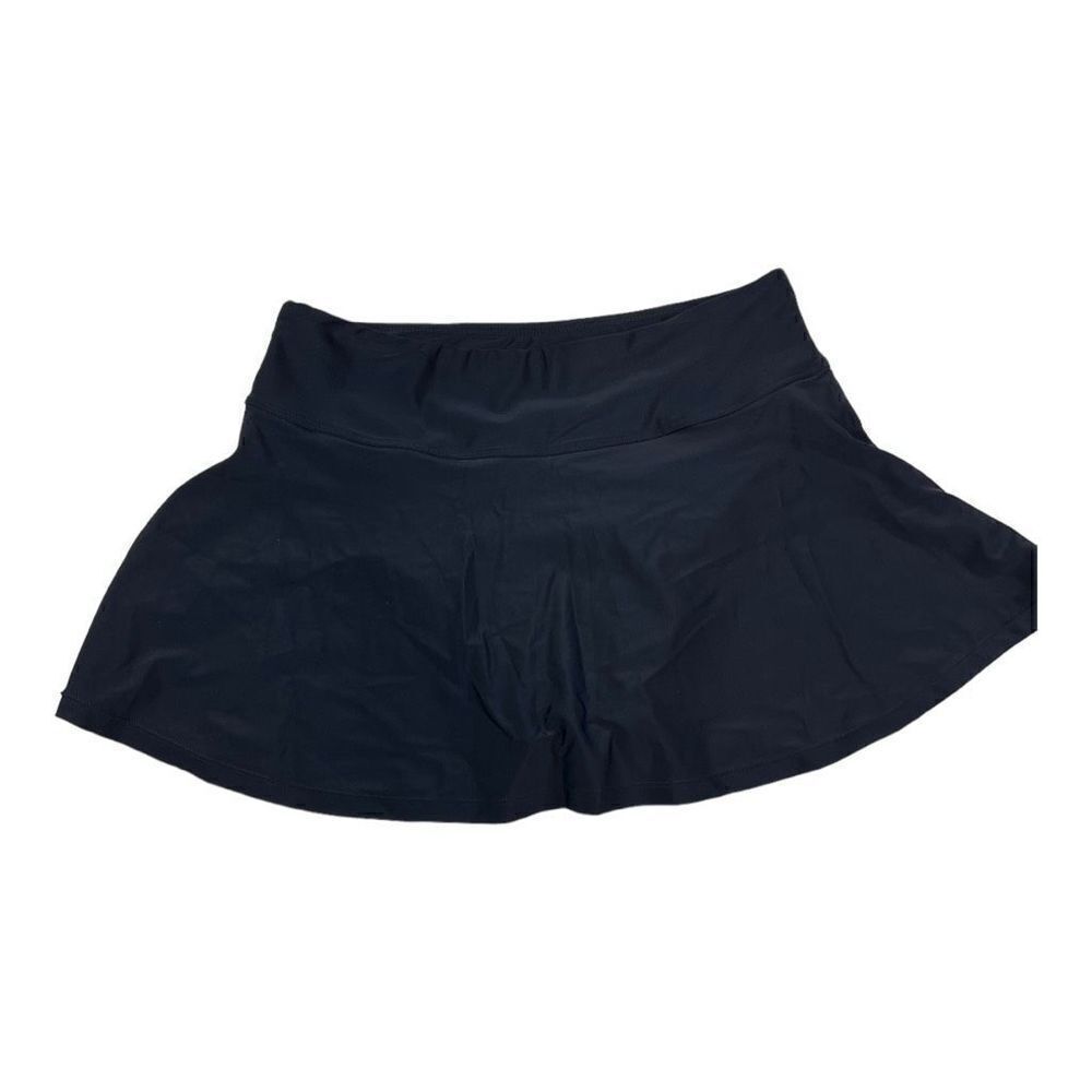 Baleaf Women's High Waisted Flounce Swim Skort Skirt Bikini Bottom Black Size XL